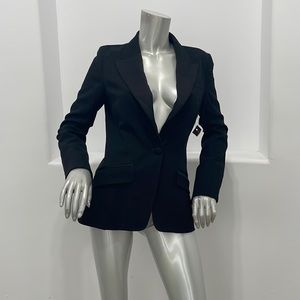 Diane Von Furstenberg Women Jagger BlazerTuxedo Style  Black Size 8 NWT